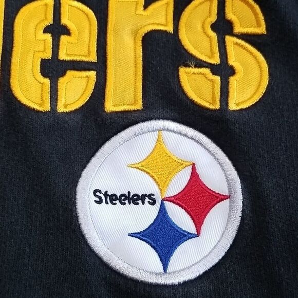 Pittsburgh Steelers Hoodie Youth Large (14-16) Stated Full-Zip Black Team App. - Picture 7 of 9